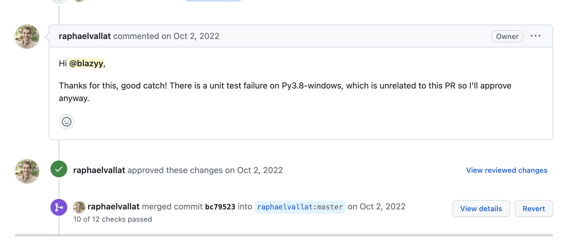 Pull request accepted!