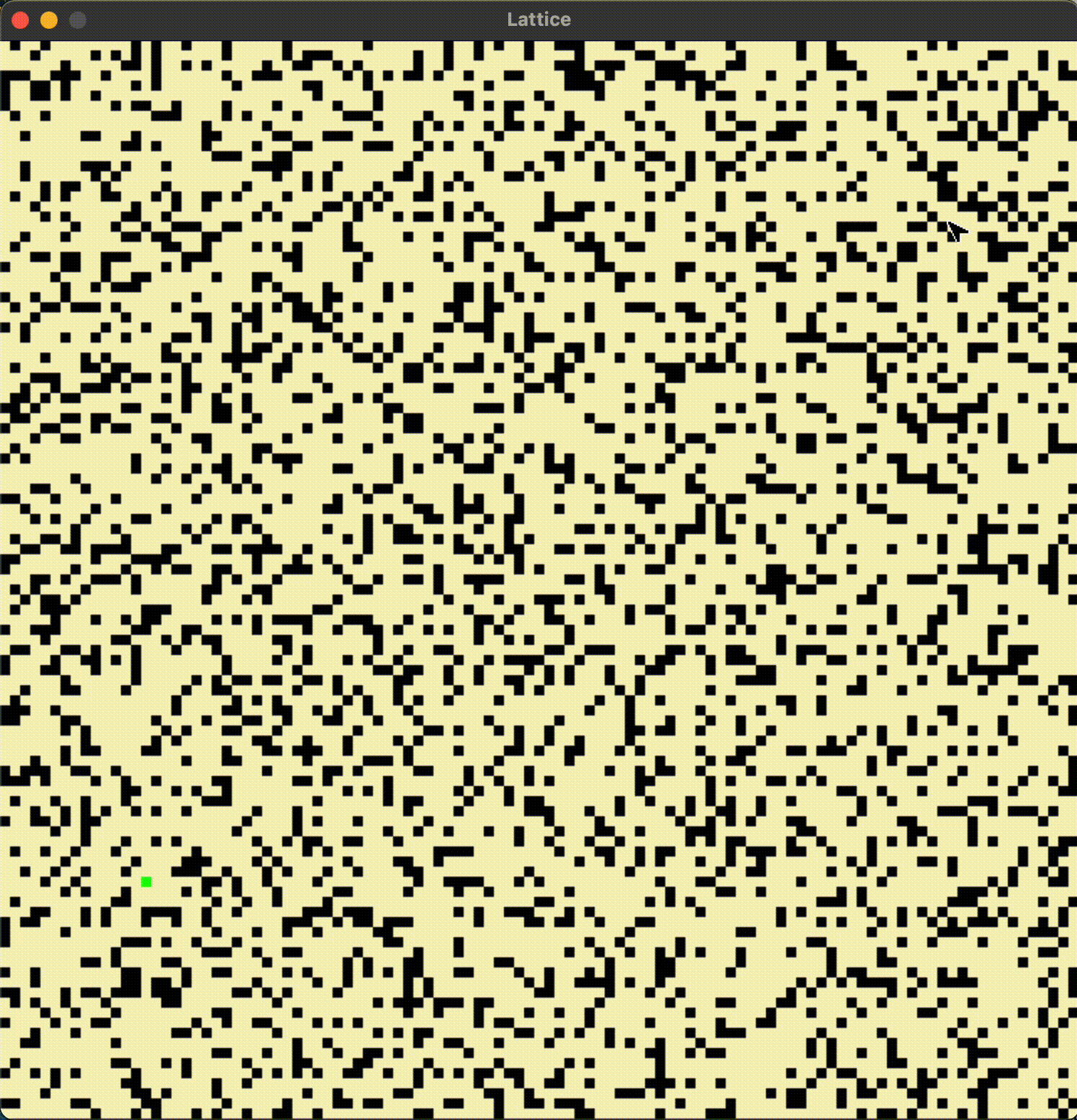 DFS on the lattice with randomized walls